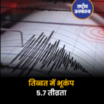 तिब्बत में 5.7 तीव्रता का भूकंप आया