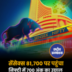 सेंसेक्स 81,700 पर पहुंचा निफ्टी में 700 अंक का उछाल