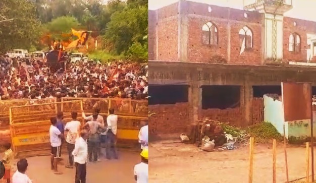 जबलपुर में मस्जिद निर्माण को लेकर भड़का हिंदू संगठन, कलेक्टर का अर्थी जुलूस निकाला