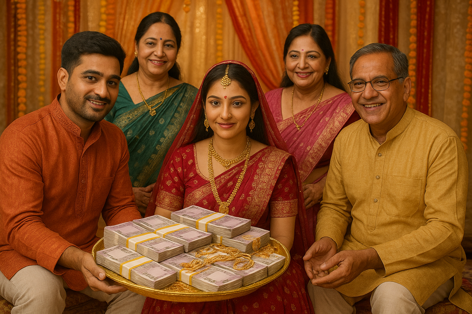 राजस्थान के बीकानेर जिले में एक भाई ने अपनी बहन का डेढ़ करोड़ रुपये से मायरा भरा है. इस मायरे की चर्चा अब पूरे राजस्थान में हो रही है. यह संभवतः राजस्थान का सबसे बड़ा मायरा बताया जा रहा है. इस मायरे में नगद और गहने के तौर पर क़रीब 1.56 करोड़ रुपये की सम्पत्ति दी गई है. समारोह में दी गई नोटों से भरी थाली देखकर हर कोई हैरान रह गया. #Rajasthan #Bikaner #mayra #brother #sistermarriage #viral #trending