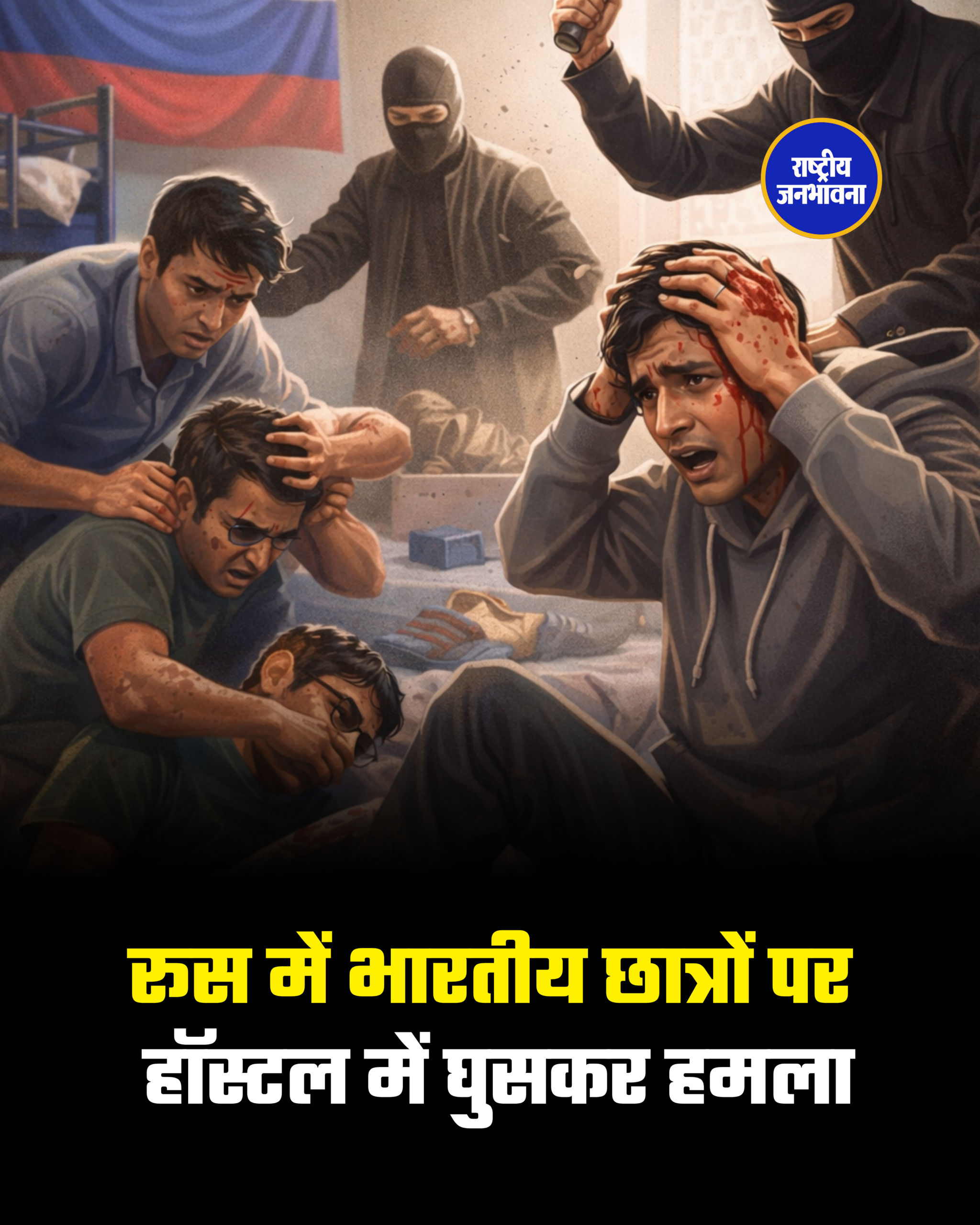 रूस में भारतीय छात्रों पर हॉस्टल में घुसकर हमला