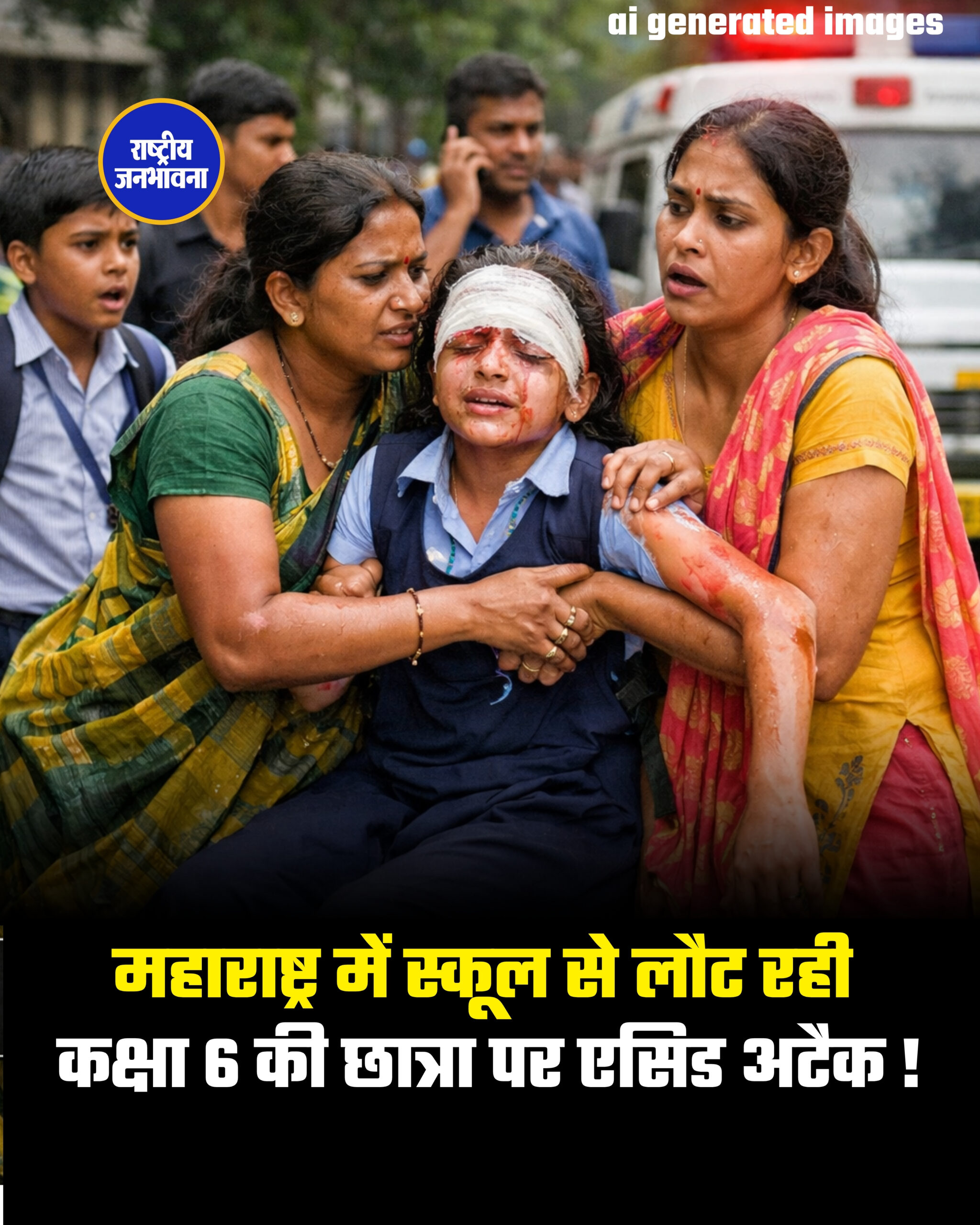 महाराष्ट्र में स्कूल से लौट रही कक्षा 6 की छात्रा पर एसिड अटैक !