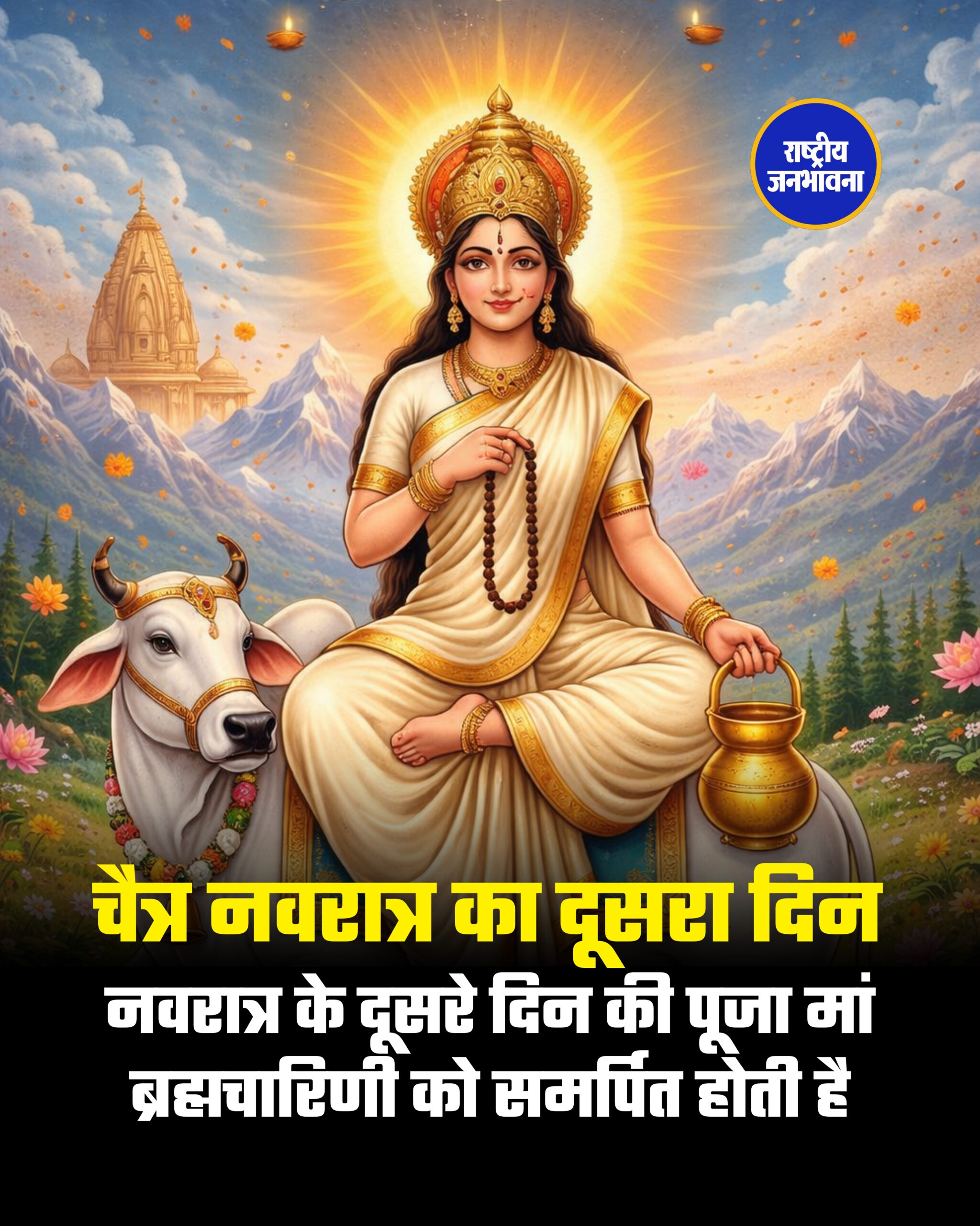 चैत्र नवरात्र का दूसरा दिन मां ब्रह्मचारिणी को समर्पित होती है