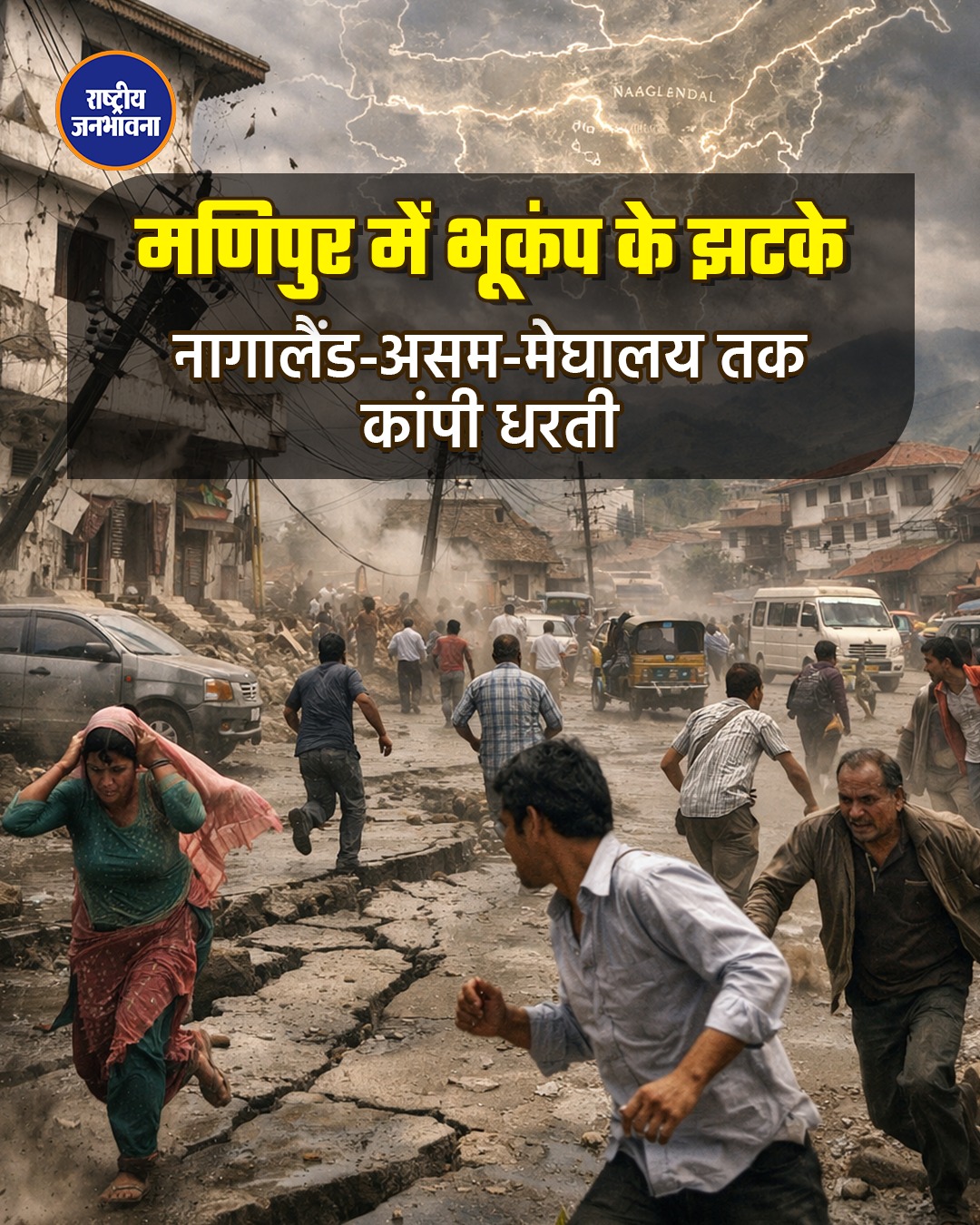 मणिपुर में आज सुबह सुबह 5.2 तीव्रता के भूकंप के झटके महसूस किए गए