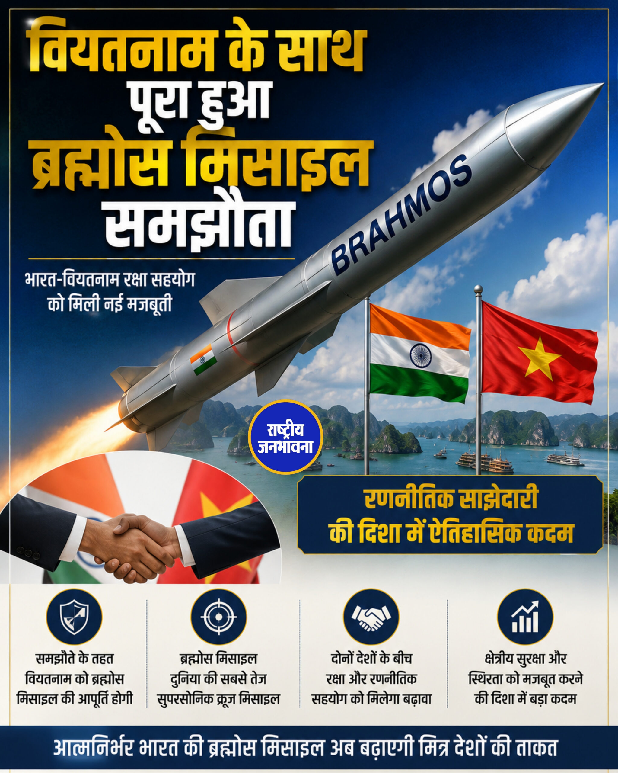 वियतनाम के साथ पूरा हुआ ब्रह्मोस मिसाइल समझौता