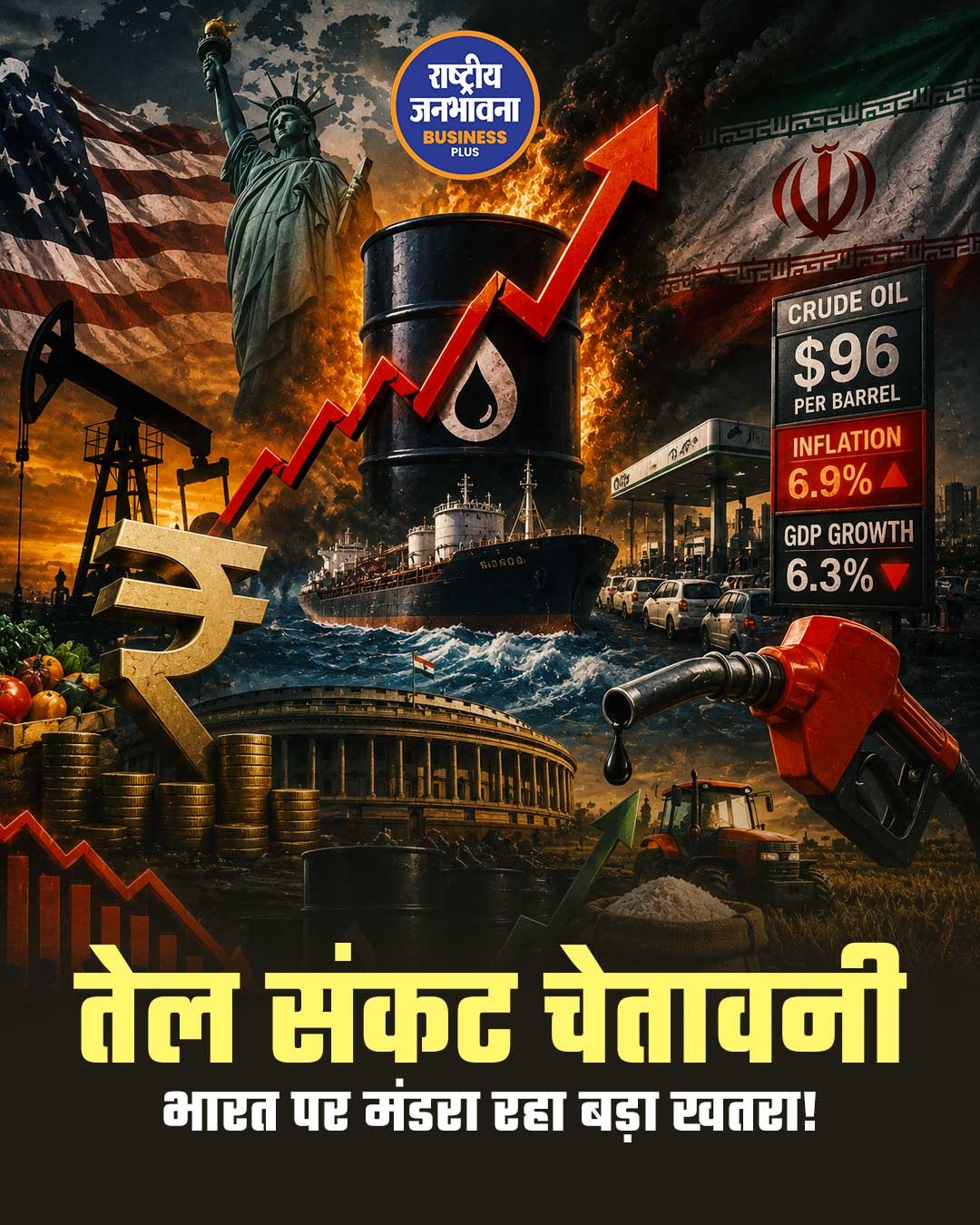 अमेरिका-ईरान तनाव का वैश्विक अर्थव्यवस्था पर असर, भारत की GDP ग्रोथ घटने का अनुमान