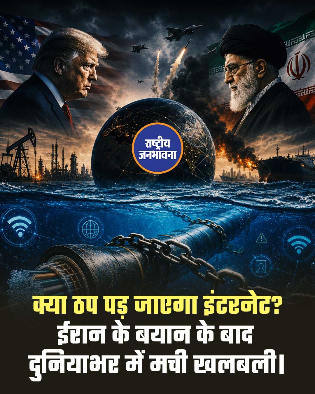 क्या ठप पड़ जाएगा इंटरनेट ? ईरान के बयान के बाद दुनियाभर में मची खलबली।
