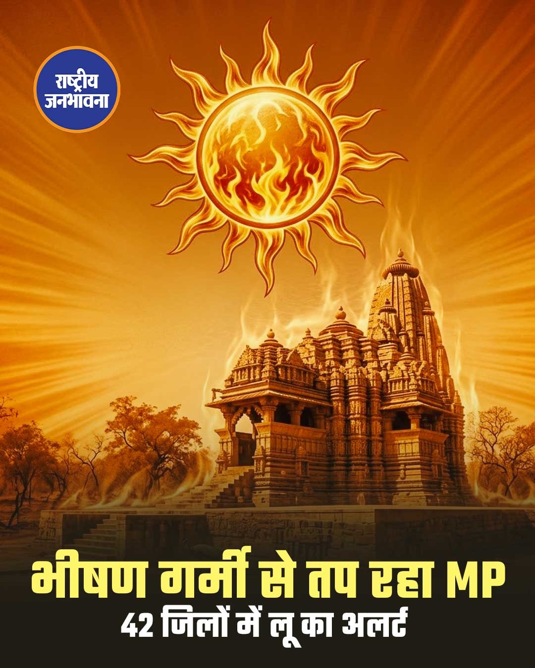 MP में भीषण गर्मी का कहर: 42 जिलों में लू का अलर्ट, नौगांव-खजुराहो सबसे गर्म