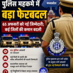 पुलिस महकमे में बड़ा फेरबदल, 65 अफसरों को नई जिम्मेदारी; कई जिलों की कमान बदली