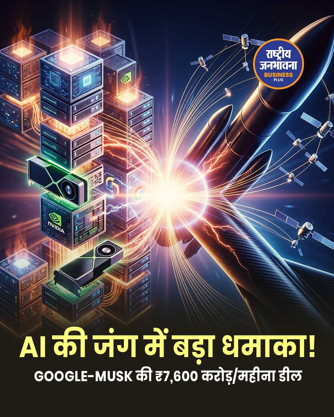 AI रेस में बड़ा धमाका: गूगल ने स्पेसएक्स के साथ की 920 मिलियन डॉलर प्रति माह की डील
