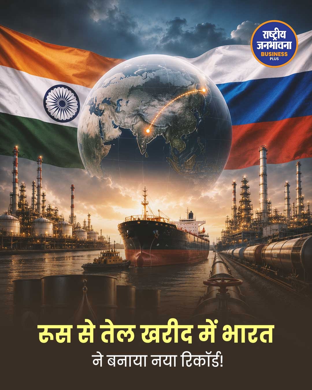 जून में रूस से कच्चे तेल का आयात रिकॉर्ड स्तर पर पहुंच सकता है, भारत बना बड़ा खरीदार