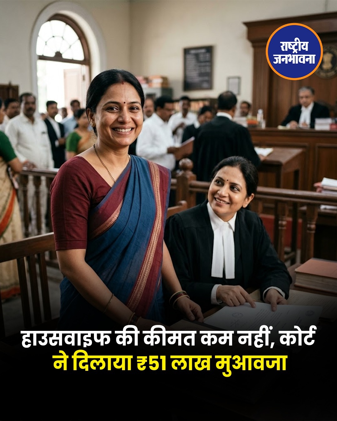 जिला कोर्ट का बड़ा फैसला: घरेलू महिला की आय ₹30 हजार मानी, बीमा कंपनी को ₹51 लाख मुआवजा देने का आदेश