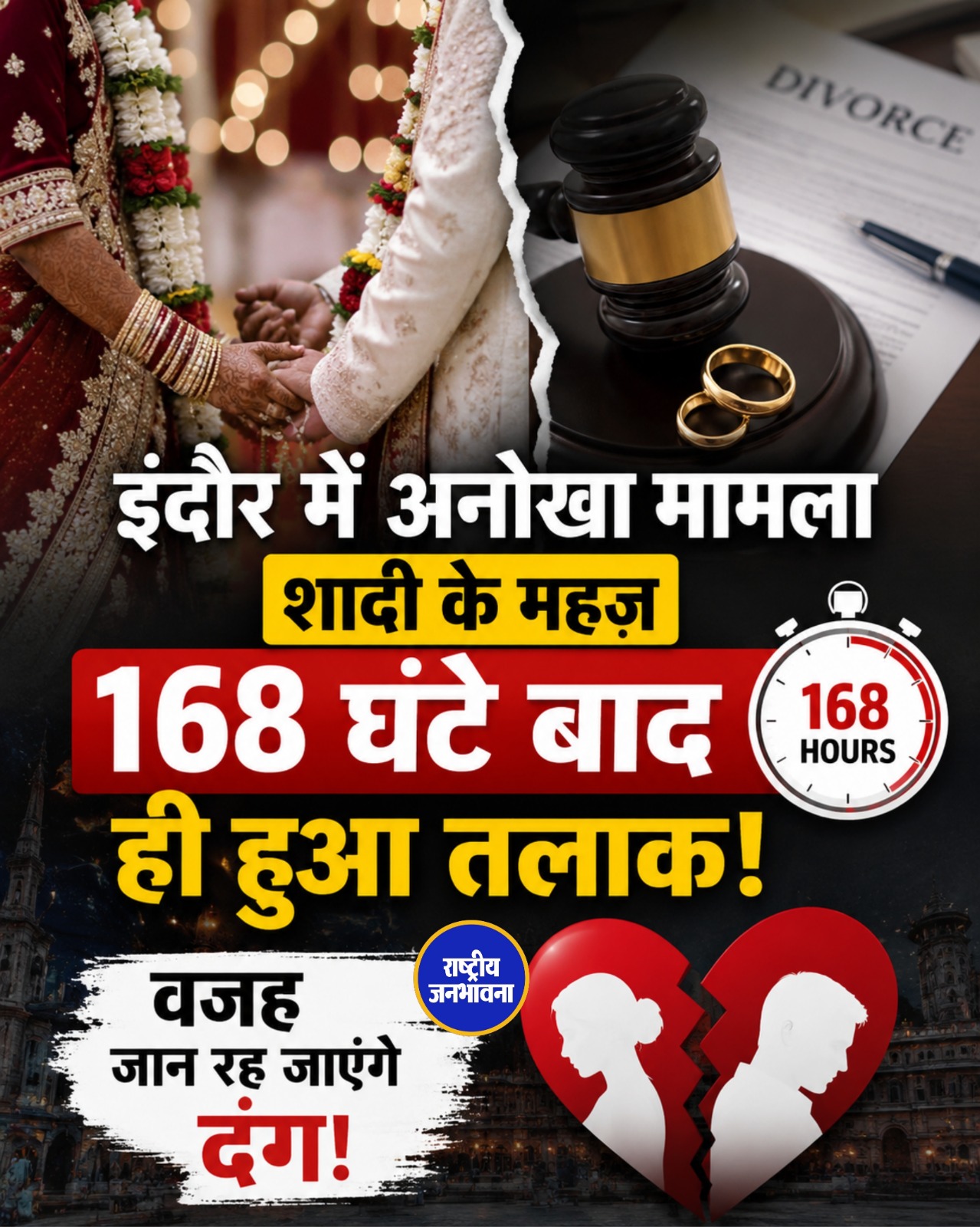 इंदौर में चौंकाने वाला मामला: शादी के 7 दिन बाद ही हुआ तलाक, फैमिली कोर्ट ने दी मंजूरी