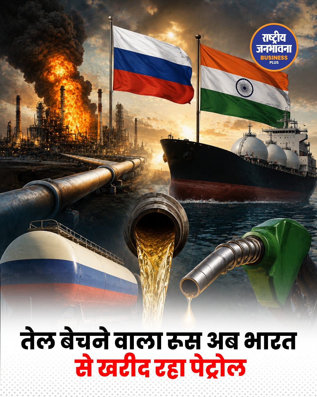 रूस ने भारत से मंगाया पेट्रोल, यूक्रेनी ड्रोन हमलों से रिफाइनिंग क्षमता पर बढ़ा दबाव