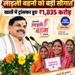 CM मोहन यादव ने लाड़ली बहना योजना की 40वीं किस्त की जारी, 1.25 करोड़ से ज्यादा बहनों के खातों में पहुंचे ₹1,835 करोड़