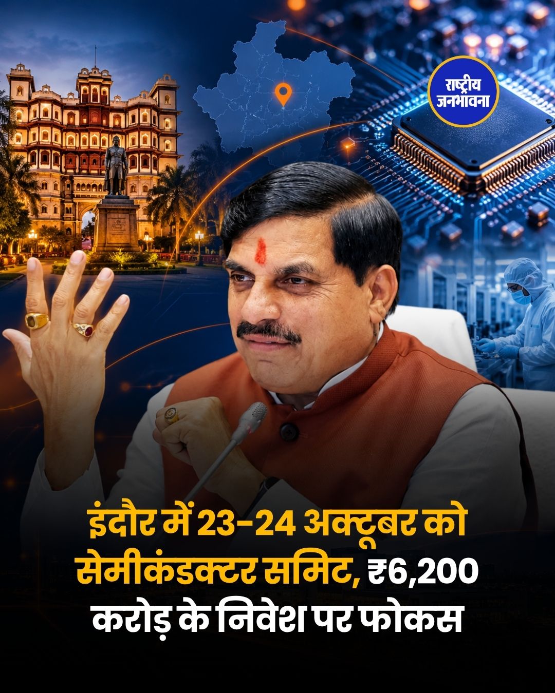 इंदौर में 23-24 अक्टूबर को सेमीकंडक्टर समिट, ₹6,200 करोड़ के निवेश पर रहेगा फोकस