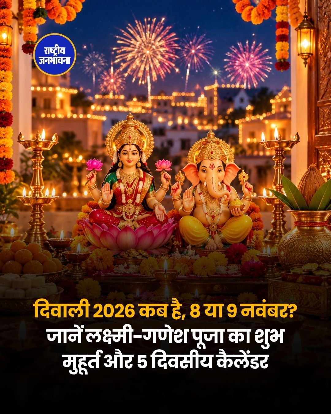 दिवाली 2026 कब है? 8 नवंबर को होगा लक्ष्मी-गणेश पूजन, जानें शुभ मुहूर्त और 5 दिवसीय त्योहार का कैलेंडर