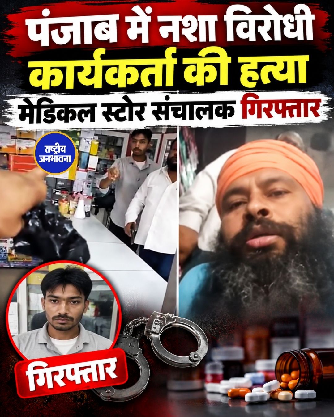 पंजाब में नशा विरोधी कार्यकर्ता की हत्या, मुख्य आरोपी राजस्थान से गिरफ्तार