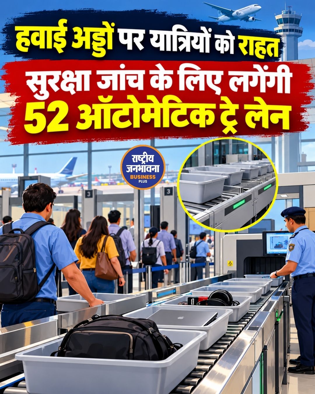 एयरपोर्ट पर यात्रियों की सुरक्षा जांच होगी आसान, ₹165 करोड़ में 52 ऑटोमैटिक ट्रे सिस्टम खरीदेगा AAI