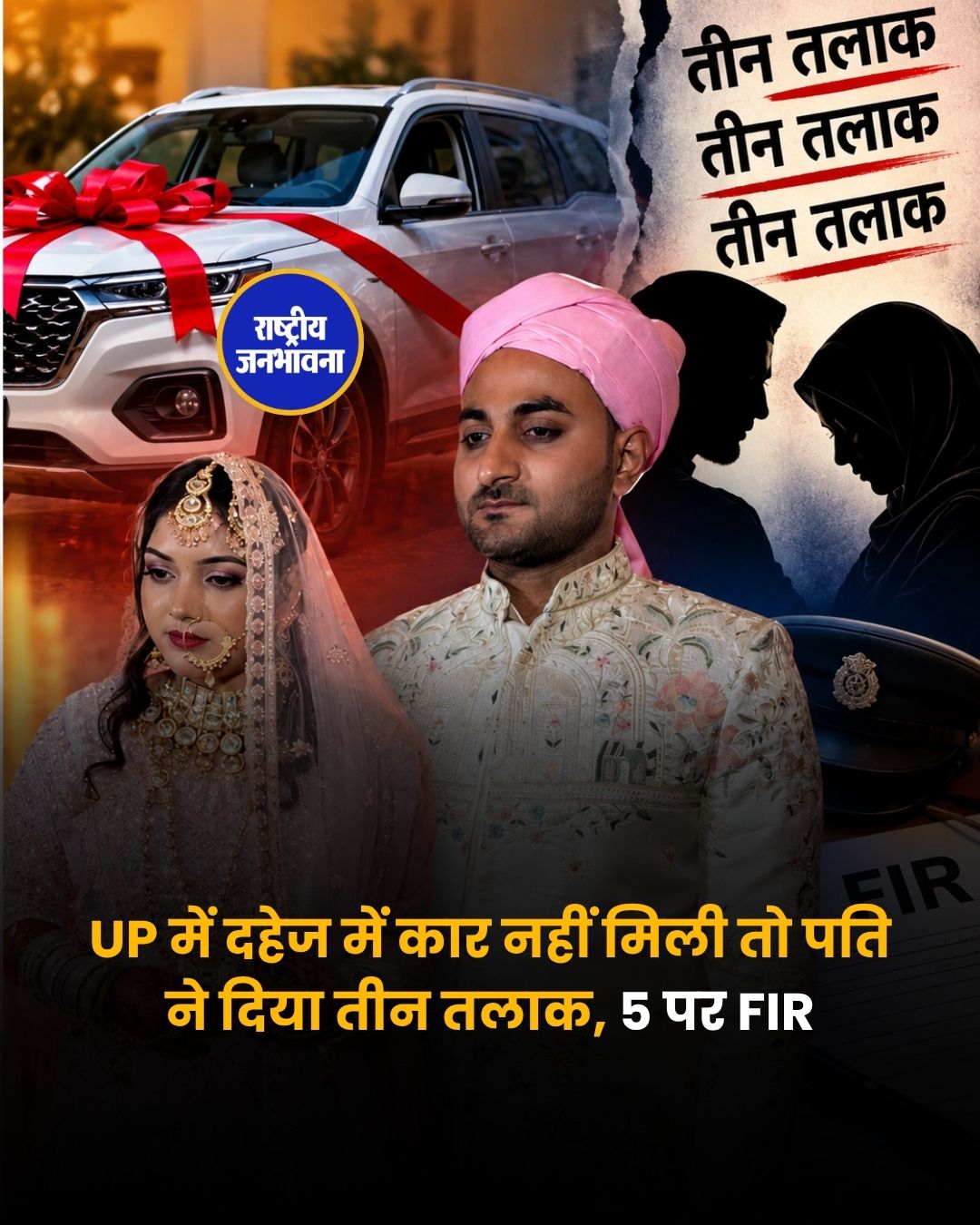 एटा में दहेज में कार न मिलने पर तीन तलाक का आरोप, पति ने की दूसरी शादी