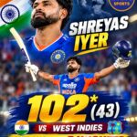 India ने West Indies को 8 विकेट से हराया, Shreyas Iyer का तूफानी शतक