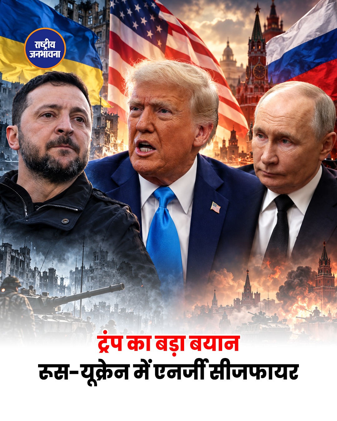 ट्रंप का दावा: रूस और यूक्रेन के बीच एनर्जी सीजफायर लागू, हमले रोकने पर सहमति