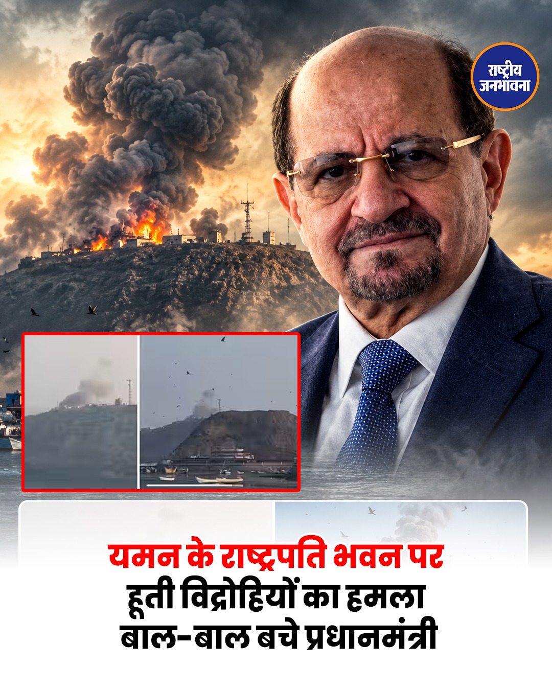 यमन में राष्ट्रपति भवन पर हूती मिसाइल हमला, 4 लोगों की मौत का दावा